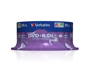 DVD+R Verbatim 8,5GB 8x 25szt. spindle DL