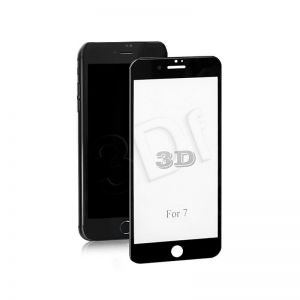Szkło ochronne Qoltec Premium 51413 do urządzeń Apple iPhone 7 / czarne 3D