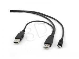Kabel Gembird ( mini USB - 2x USB M-M 0.9m czarny )