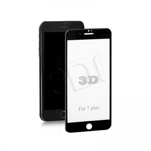 Szkło ochronne Qoltec Premium 51416 do urządzeń Apple iPhone 7 plus / czarne 3D