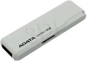 ADATA FLASHDRIVE UV110 8GB USB 2.0 WHITE