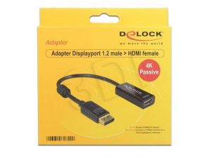 DELOCK ADAPTER DISPLAYPORT(M) - HDMI(F) 4K PASYWNY