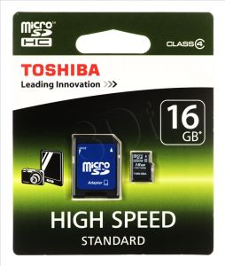 Toshiba micro SD M102 16GB Class 4 + adapter