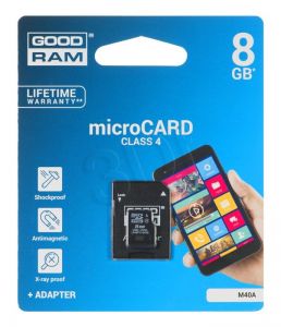 Goodram micro SDHC 8GB Class 4 +adapter