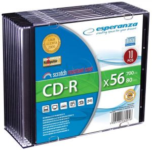 CD-R Esperanza 2008 700MB 56x 10szt. slim