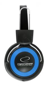 Słuchawki nauszne z mikrofonem Esperanza FALCON (Czarno-niebieski)