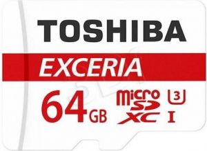 Toshiba micro SDXC EXCERIA (M302) 64GB Class 10,UHS Class U3 + Adapter microSD-SD