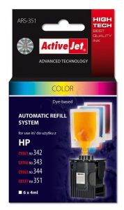 ActiveJet automatyczny system napełniania ARS-351 trójkolorowy do HP 342/343/344/351 6x4ml