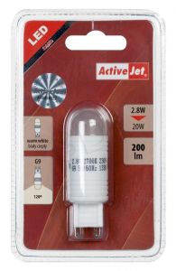 Activejet żarówka LED SMD AJE-MC3G9 (kapsułka 200lm 2,8W G9 biały ciepły)