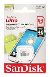 Sandisk micro SDXC Ultra 64GB Class 10