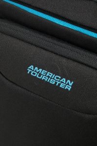 Samsonite Plecak na notebooka 33G-09-002 15,6\" Czarny, błękitne akcenty i logo American Tourister.