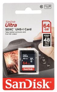 Sandisk SDXC Ultra 64GB Class 10
