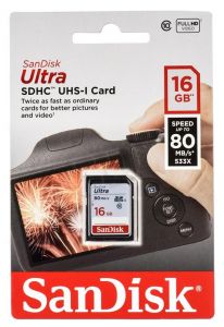 Sandisk SDHC Ultra 16GB Class 10
