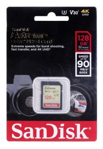 Sandisk SDXC Extreme Pro V30 128GB Class U3