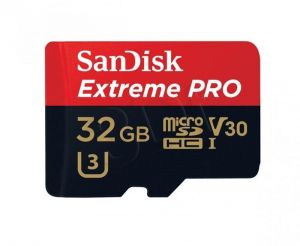 Sandisk micro SDHC EXTREME PRO 32GB Class U3 + Adapter microSD-SD