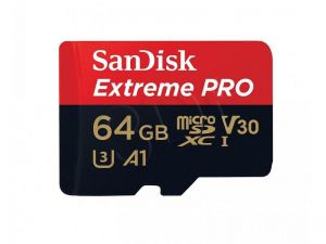 Sandisk micro SDXC EXTREME PRO 64GB Class U3 + Adapter microSD-SD