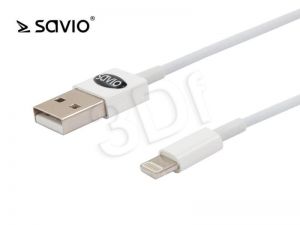 Kabel Savio ( USB A - LIGHTNING 8PIN M-M 1m biały )