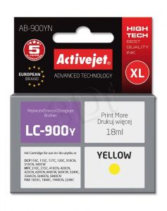 Tusz Activejet AB-900YN (do drukarki Brother, zamiennik LC900Y supreme 18ml yellow)