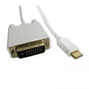 QOLTEC KABEL DISPLAYPORT USB 3.1 TYP C / DVI MĘSKI | 4KX2K | 1M