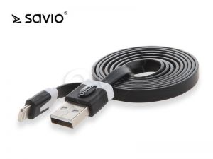 Kabel Savio ( USB - LIGHTNING 8PIN M-M 1m czarny )