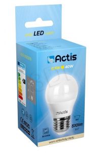 Actis żarówka LED SMD ACS-DS2027G (kulista 510lm 6,5W E27 ciepła biel)