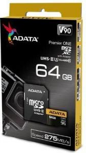 Adata microSD PREMIER ONE 64G UHS2/U3/CL10 +adapter