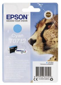 Tusz Epson niebieski T0712=C13T07124012, 280 str., 5.5 ml