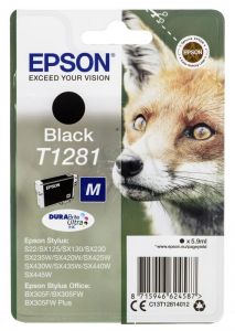 Tusz Epson czarny T1281=C13T12814012, 170 str. , 5.9 ml