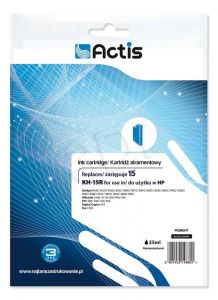 Tusz Actis KH-15R (do drukarki Hewlett Packard, zamiennik HP 15 C6615N standard 50ml czarny)