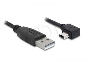 Kabel Delock ( mini USB kątowy 2m czarny )