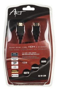 Kabel ART AL-10 ( HDMI - HDMI M-M 1,5m czarny )