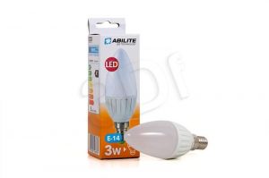 Abilite żarówka LED SMD 2835 (świeczka 220lm 3W E14 ciepła biel)