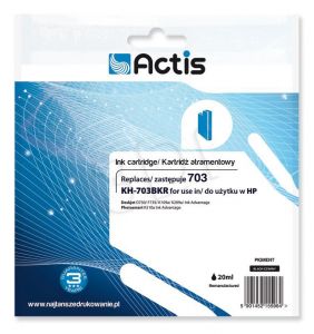 Tusz Actis KH-703BKR (do drukarki Hewlett Packard, zamiennik HP 703 CD887AE standard 15ml czarny)