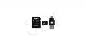 Hama Polska micro SDHC MSD 16GB Class 10,UHS Class U1 + Adapter microSD-SD + czytnik OTG