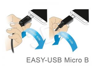 Kabel Delock (EASY USB typ microB - EASY USB typ A M-M 1m czarny)