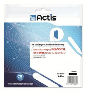 Tusz Actis KC-550BK (do drukarki Canon, zamiennik PGI-550BK standard 23ml czarny Chip)