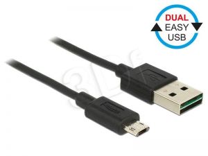 Kabel Delock (EASY USB typ microB - EASY USB typ A M-M 2,0m czarny)