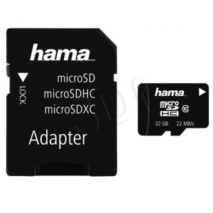 Hama Polska micro SDHC 32GB Class 10 + Adapter microSD-SD