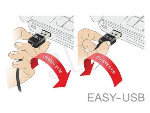 Kabel Delock (EASY USB typ microB - EASY USB typ A M-M 1,0m biały)