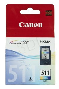 Tusz Canon kolor CL-511=CL511=2972B001, 244 str.,9 ml