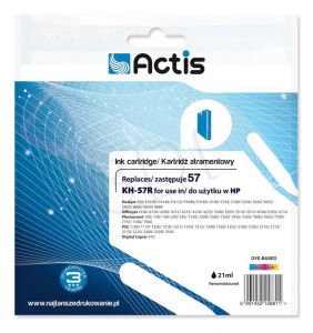 Tusz Actis KH-57R (do drukarki Hewlett Packard, zamiennik HP 57 C6657A standard 21ml trójkolorowy)