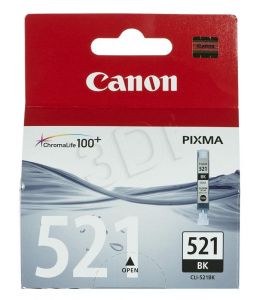 Tusz Canon czarny CLI-521BK=CLI521Bk=2933B001, 665 str.,9 ml