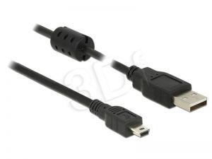 Kabel Delock ( USB 2.0 A - USB 2.0 Mini-B M-M 3m czarny )