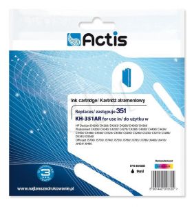 Tusz Actis KH-351AR (do drukarki Hewlett Packard, zamiennik HP 351 CB337EE standard 9ml trójkolorowy