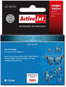 Tusz Activejet AE-805N (do drukarki Epson, zamiennik T0805 supreme 13,5ml light cyan)