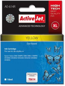 Tusz Activejet AE-614R (do drukarki Epson, zamiennik T0614 premium 18ml yellow)