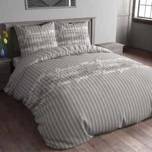 Pościel Sleeptime TI\'AMO GREY 200x200+2 Poszewki 50x75