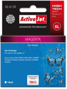 Tusz Activejet AE-613R (do drukarki Epson, zamiennik T0613 premium 18ml magenta)