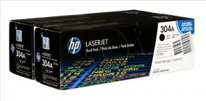 Toner HP zestaw HP 304AD, HP304AD=CC530AD, zawiera 2 szt. czarny CC530A