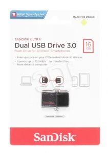 Sandisk Flashdrive Ultra Dual 16GB USB 3.0 czarny